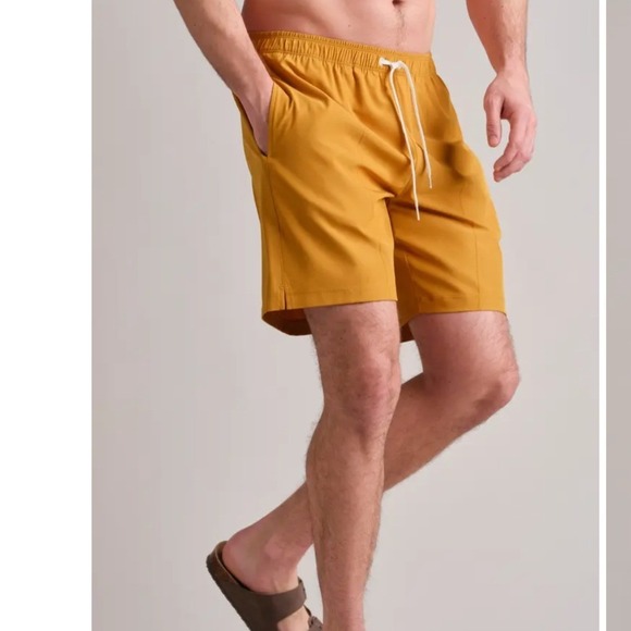 RHONE Other - Rhone R&R 7.5-Inch Swim Trunks Mens Large Harvest Brown Goldfusion Large‎ NEW